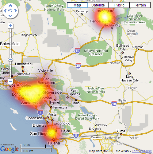 google maps heat map